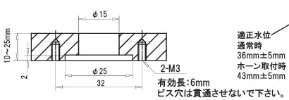 jmuシリーズ取り付け穴加工