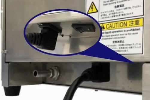超音波洗浄機WTC-408背面