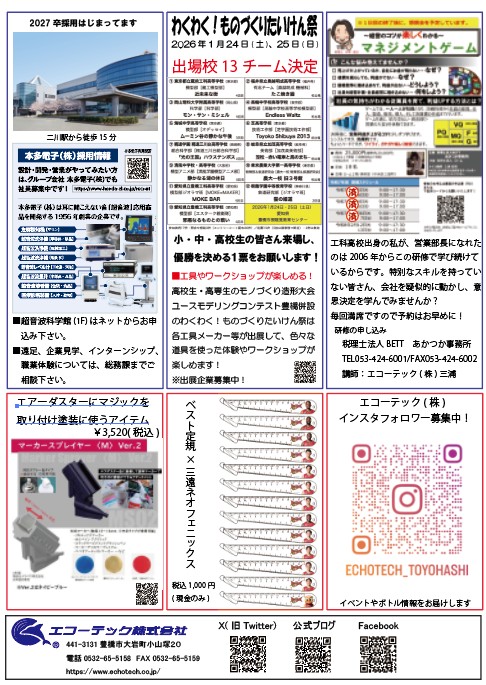 三遠ネオフェニックスホーム戦配布KOUKI通信裏
