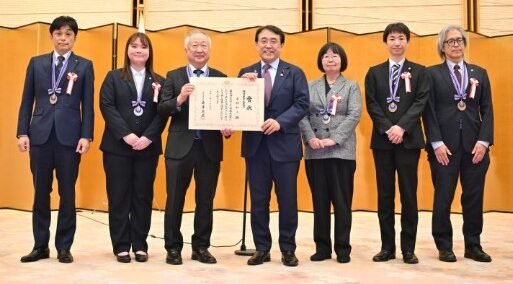 首相官邸での表彰式