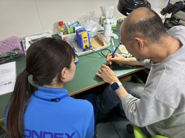 インターンシップはんだ付けに挑戦