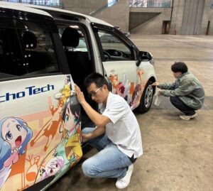 幕張メッセ会場内でも拭き上げ